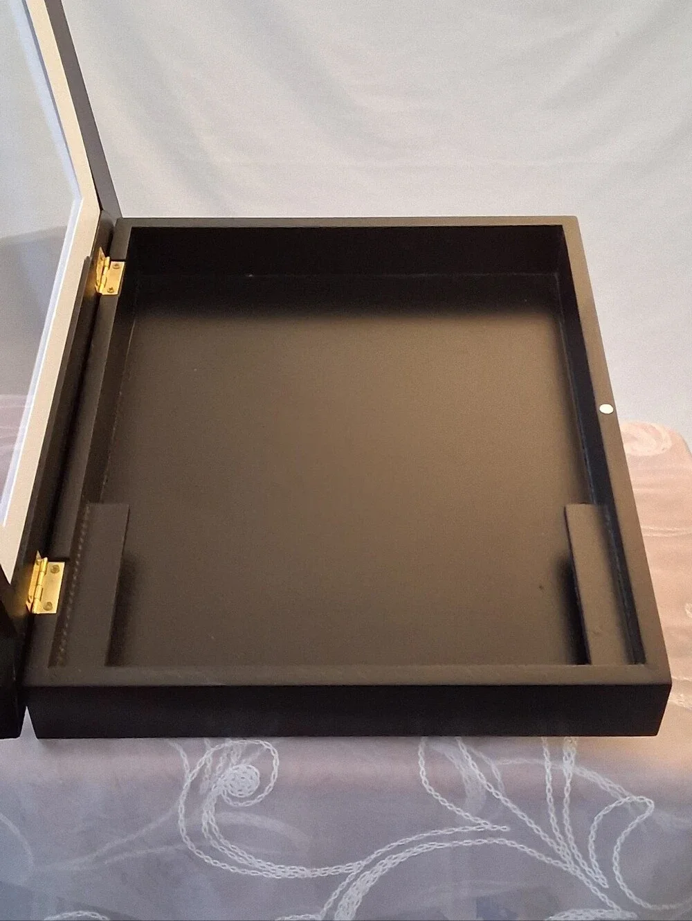 Hinged Front Opening Photo Frame W/Hidden Storage Box
